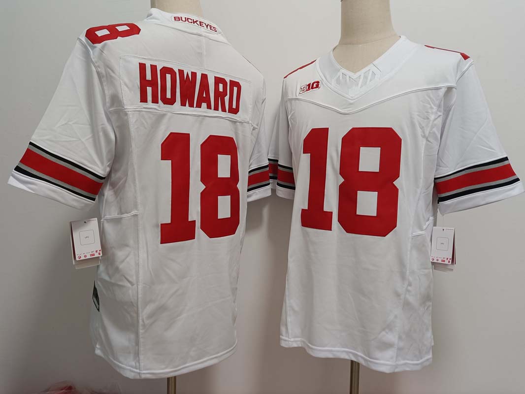 Custom #18 White College Shirt Top