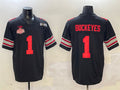 Custom #1 Black 2025 Football Shirt Top