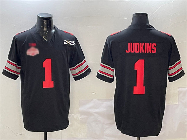 Custom #1 Black 2025 Football Shirt Top