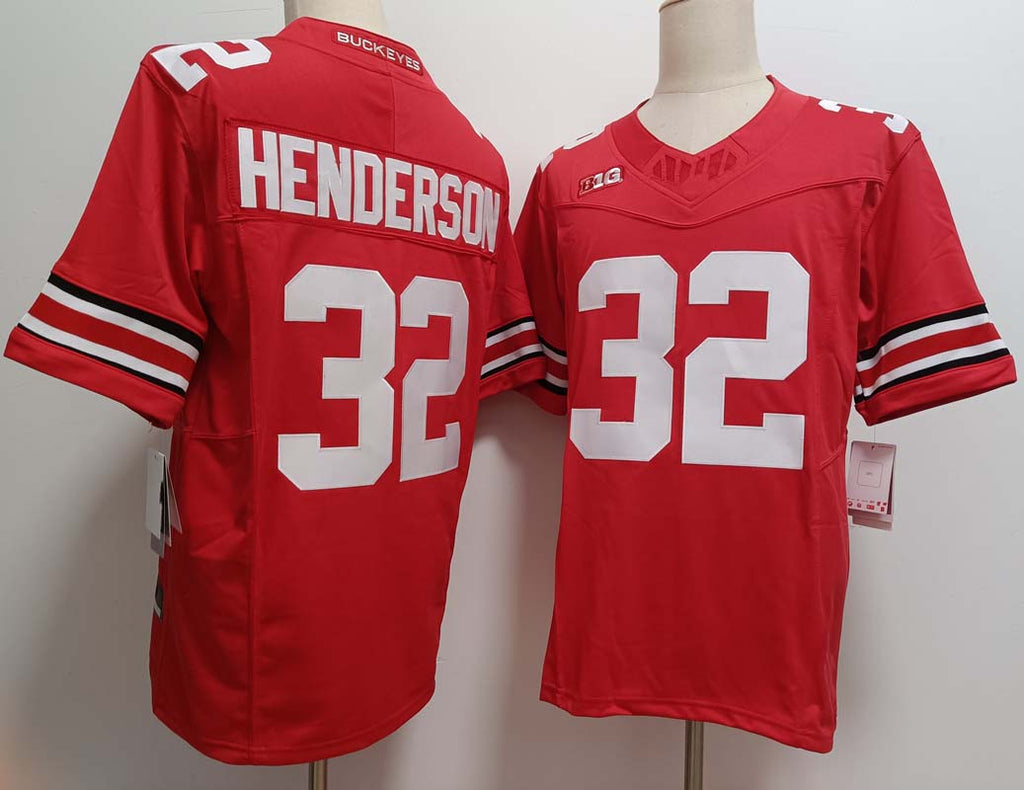 Custom #32 Red College Shirt Top