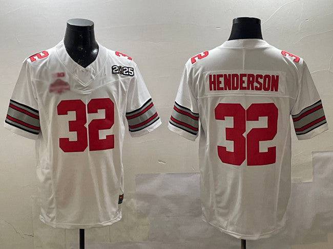 Custom #32 White 2025 Football Shirt Top