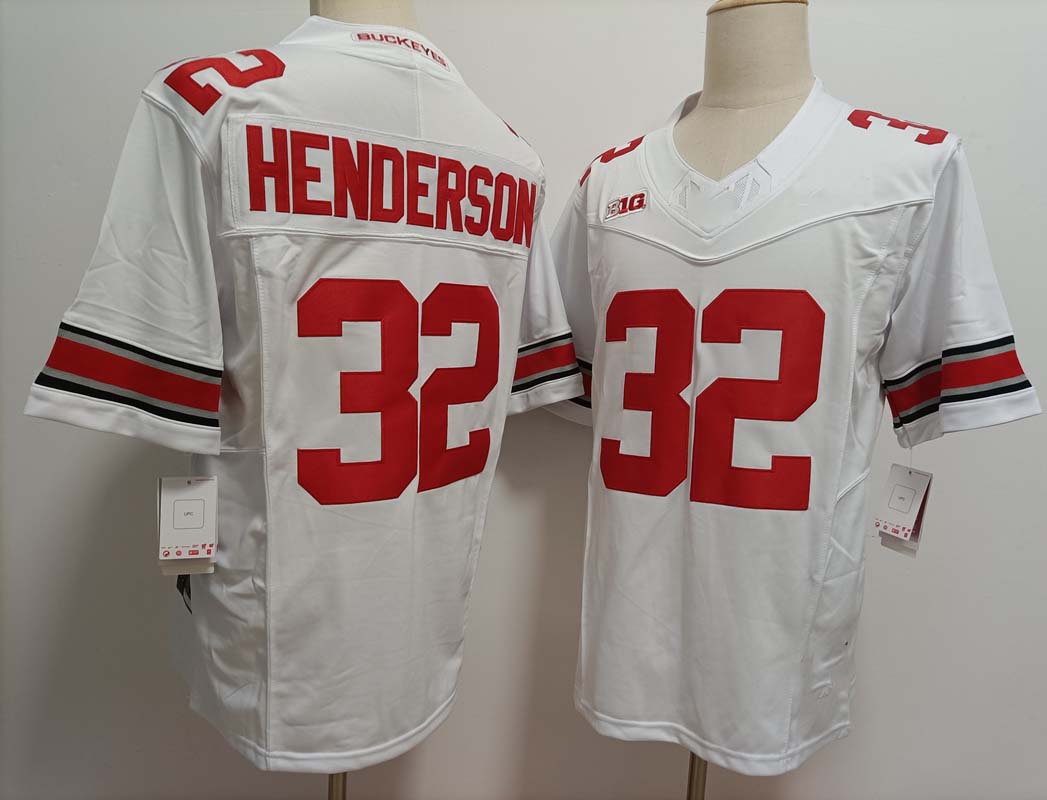 Custom #32 White College Shirt Top