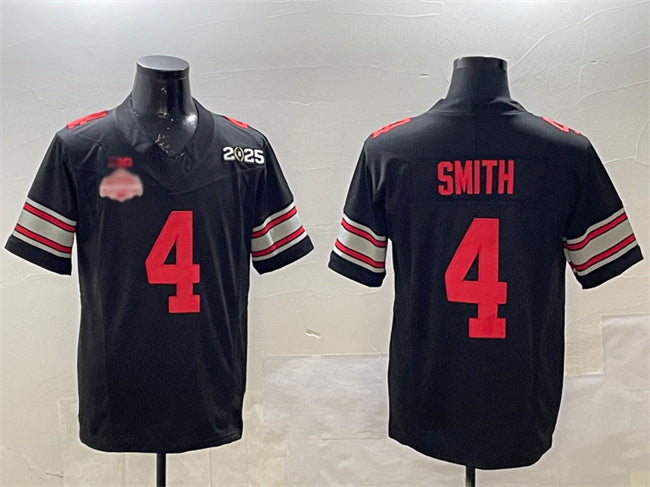 Custom #4 Black 2025 Football Shirt Top