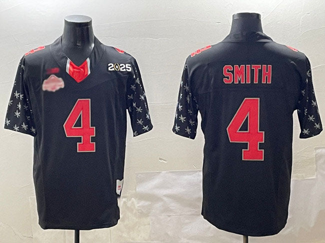 Custom #4 Black 2025 Football Shirt Top