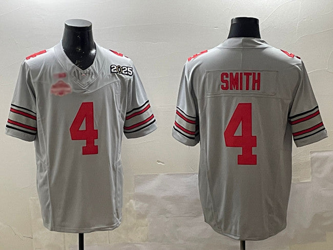 Custom #4 Grey 2025 Football Shirt Top