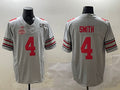 Custom #4 Grey 2025 Football Shirt Top