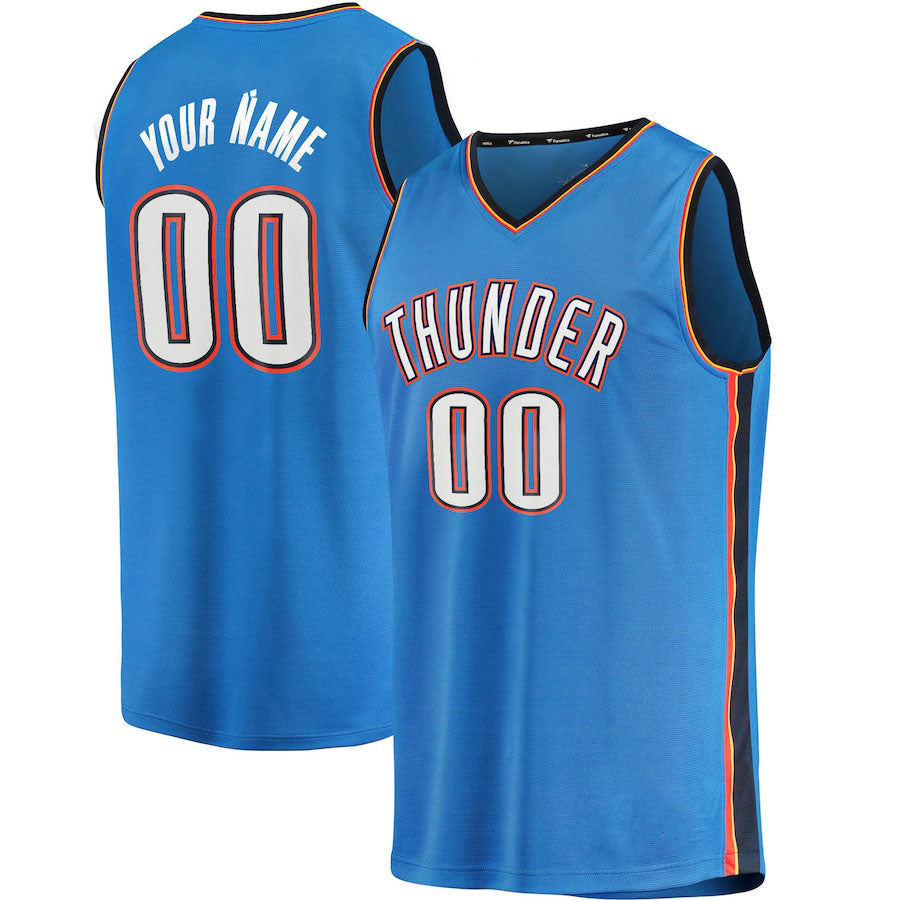 Custom #20 Blue 2019 OKC Basketball Shirt Top