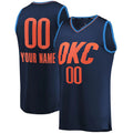 Custom Navy OKC Basketball Shirt Top