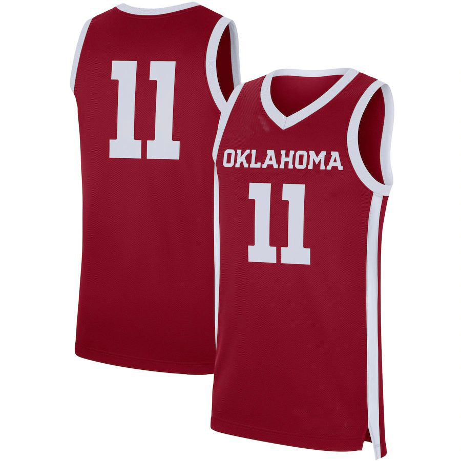 Custom #11 Crimson College Shirt Top