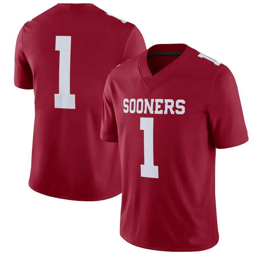 Custom #1 Crimson Football Shirt Top