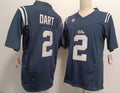 Custom #2 Navy Blue Football Shirt Top