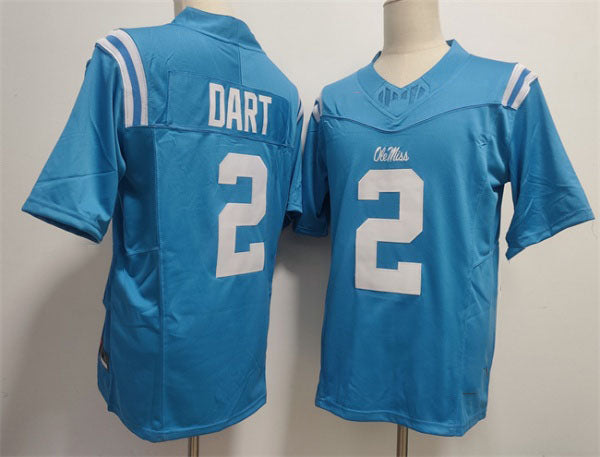 Custom #2 Powder Blue Football Shirt Top