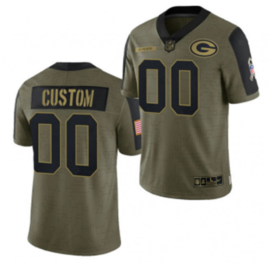 Custom Olive 2021 GB Football Shirt Top