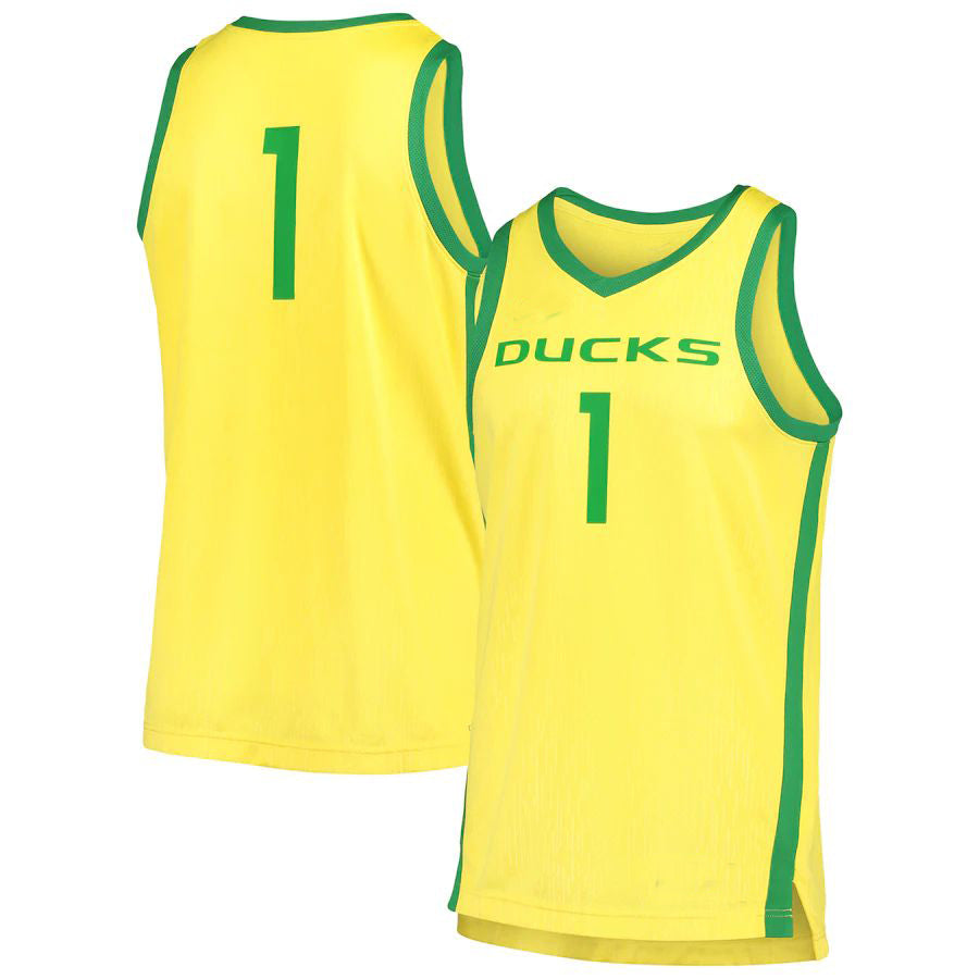 Custom #1 Yellow Basketball Shirt Top