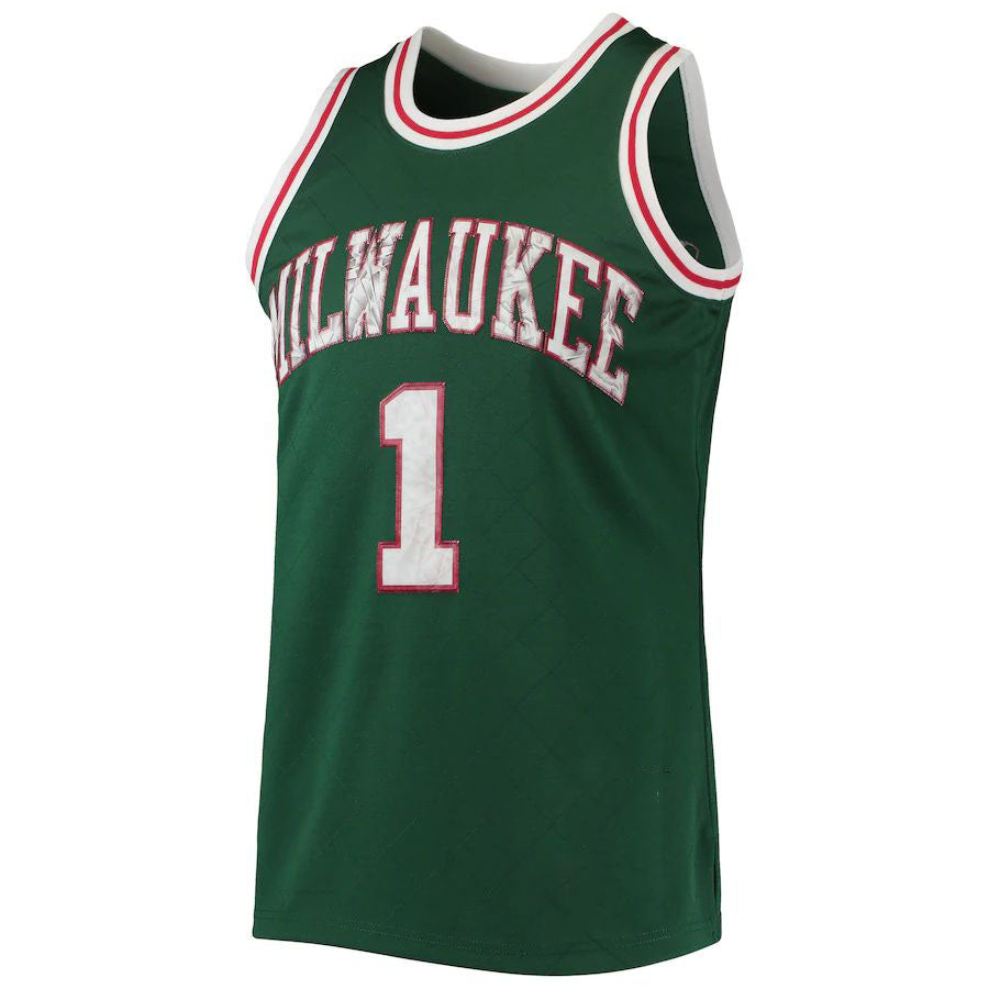 Custom #1 Green 1996 MIL Basketball Shirt Top