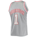 Custom #1 Silver 1971 MIL Basketball Shirt Top