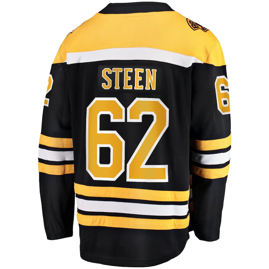 Custom #62 Black BOS Hockey Shirt Top