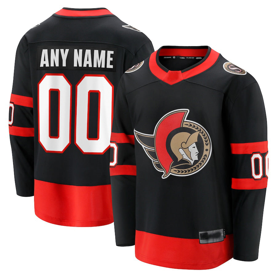 Custom #21 Black 2020 OTT Hockey Shirt Top