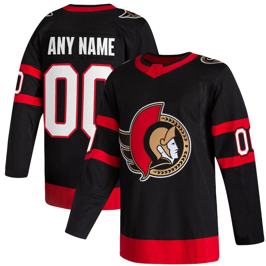 Custom #21 Black 2020 OTT Hockey Shirt Top