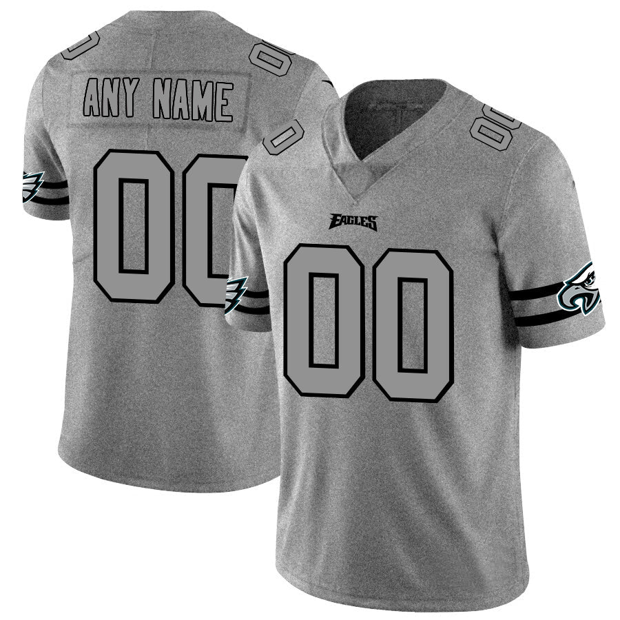 Custom Gray 2019 PHI Football Shirt Top