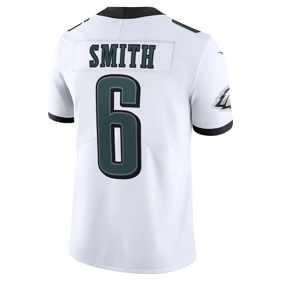 Custom #6 White PHI Football Shirt Top