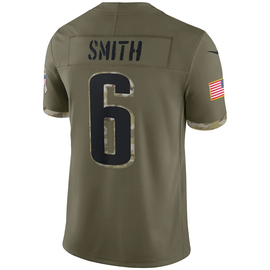 Custom #6 Olive 2022 PHI Football Shirt Top