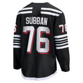Custom #76 Black NJD Hockey Shirt Top
