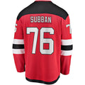 Custom #76 Red NJD Hockey Shirt Top