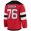 Custom #76 Red NJD Hockey Shirt Top