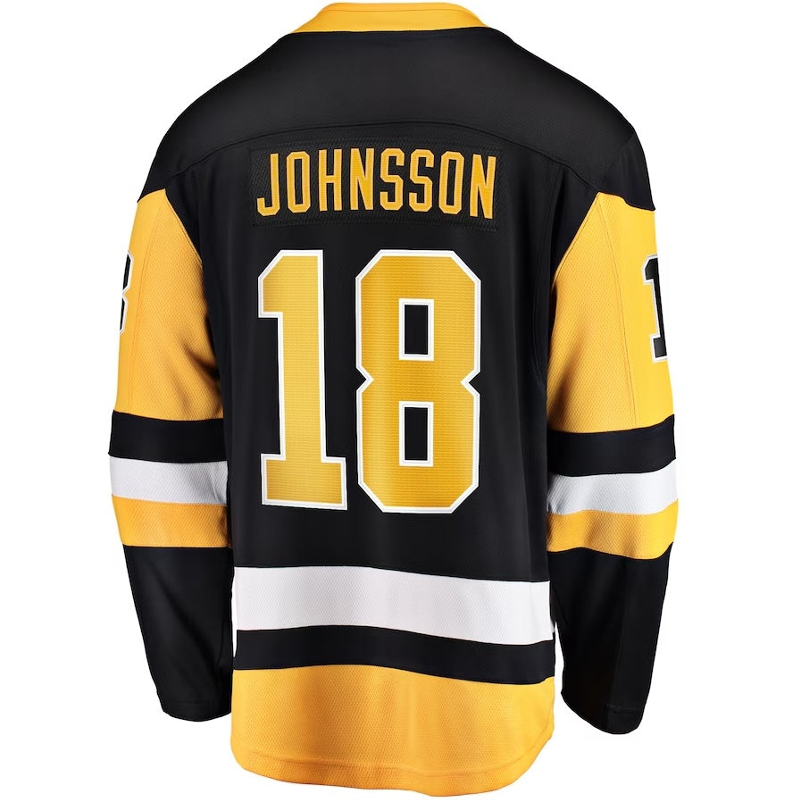 Custom #18 Black PIT Hockey Shirt Top