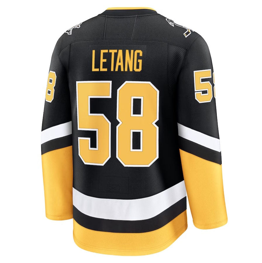 Custom #58 Black PIT Hockey Shirt Top