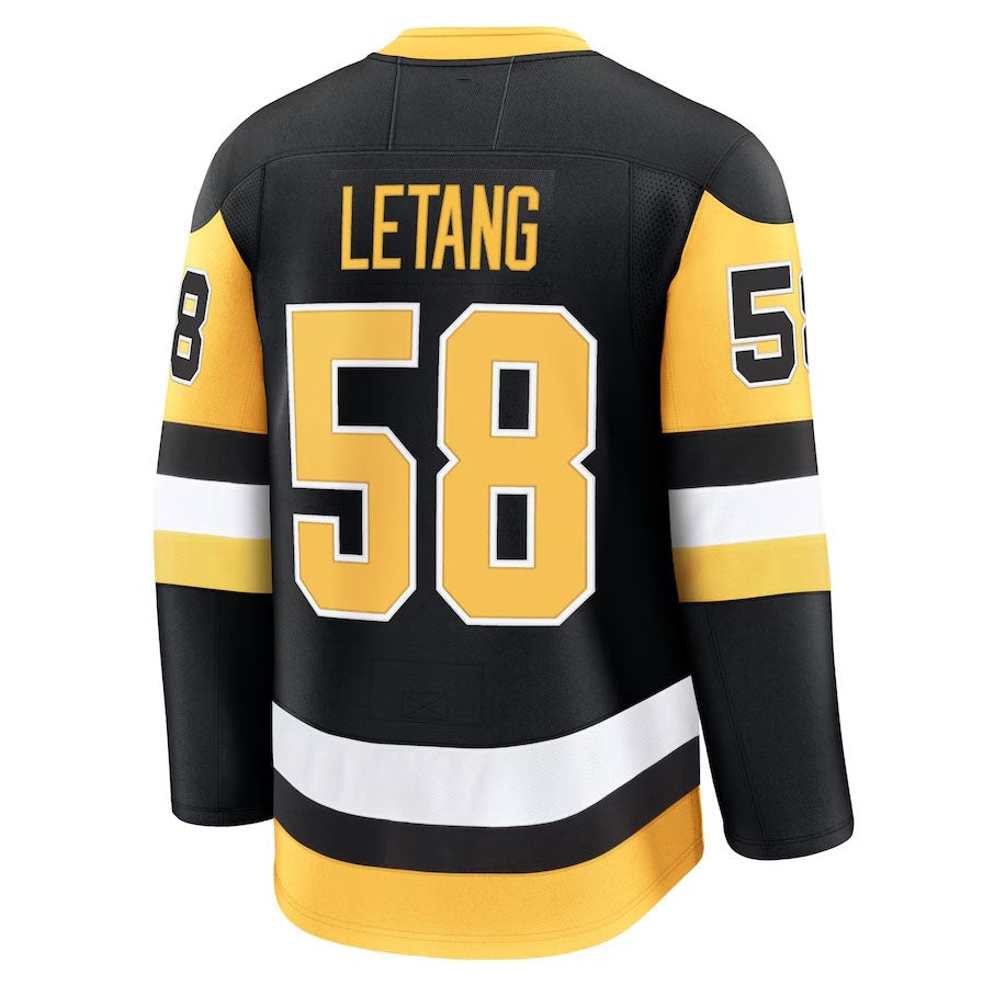 Custom #58 Black PIT Hockey Shirt Top
