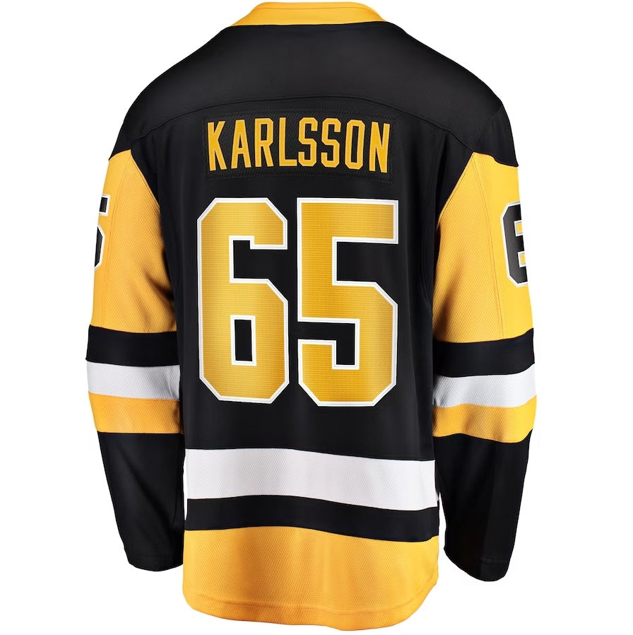Custom #65 Black PIT Hockey Shirt Top