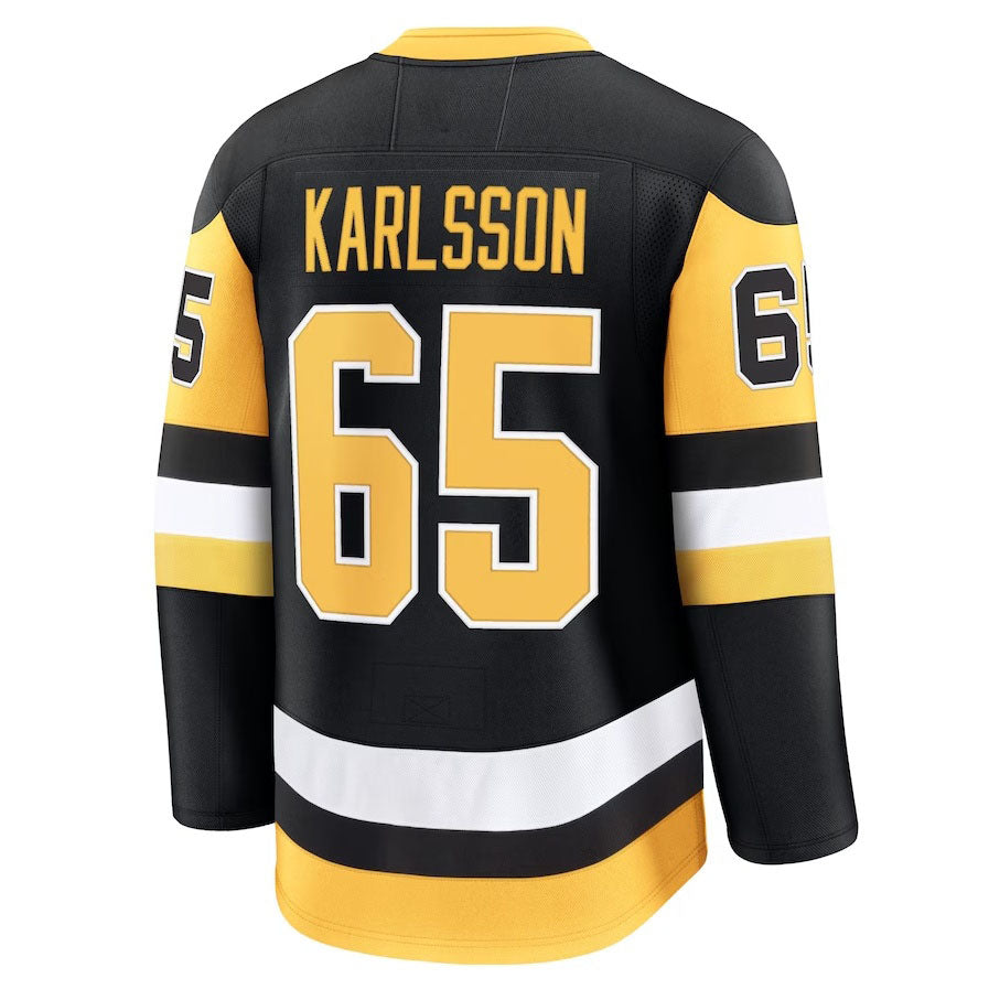 Custom #65 Black PIT Hockey Shirt Top