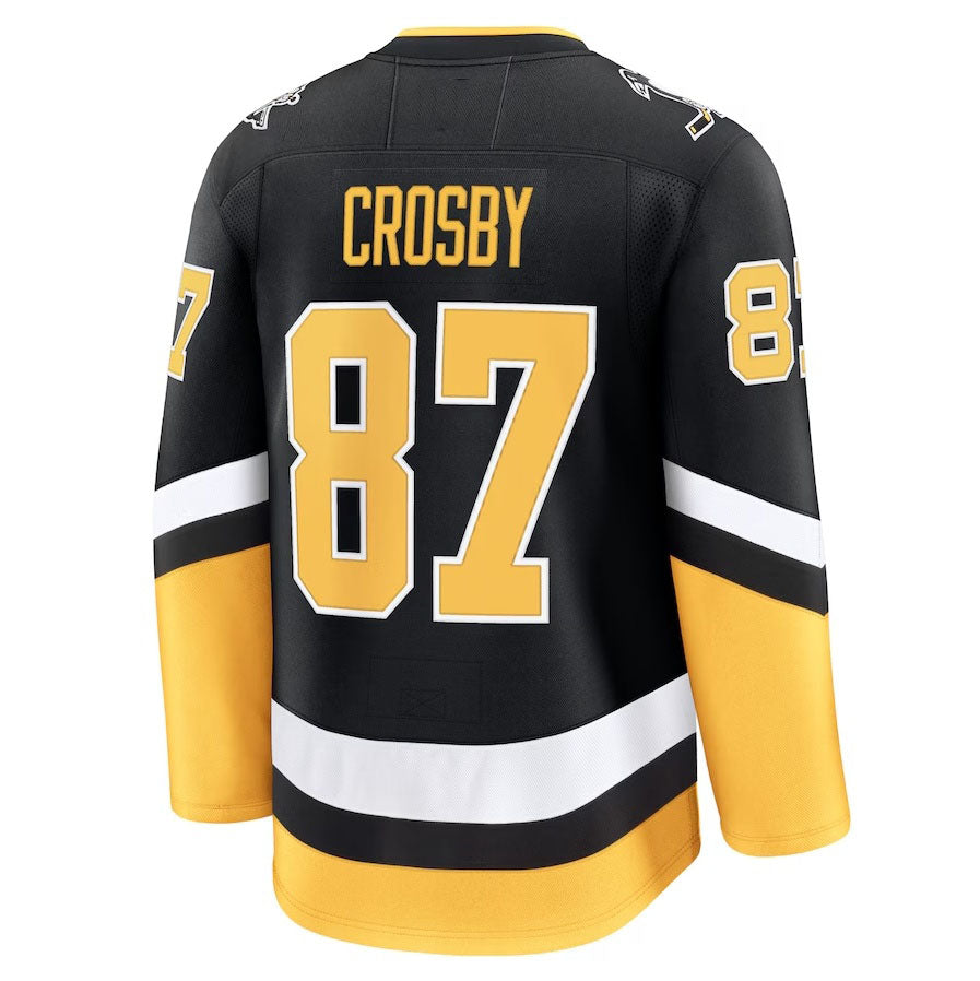Custom #87 Black PIT Hockey Shirt Top