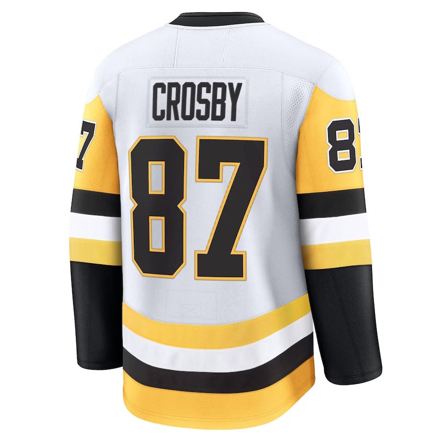 Custom #87 White PIT Hockey Shirt Top