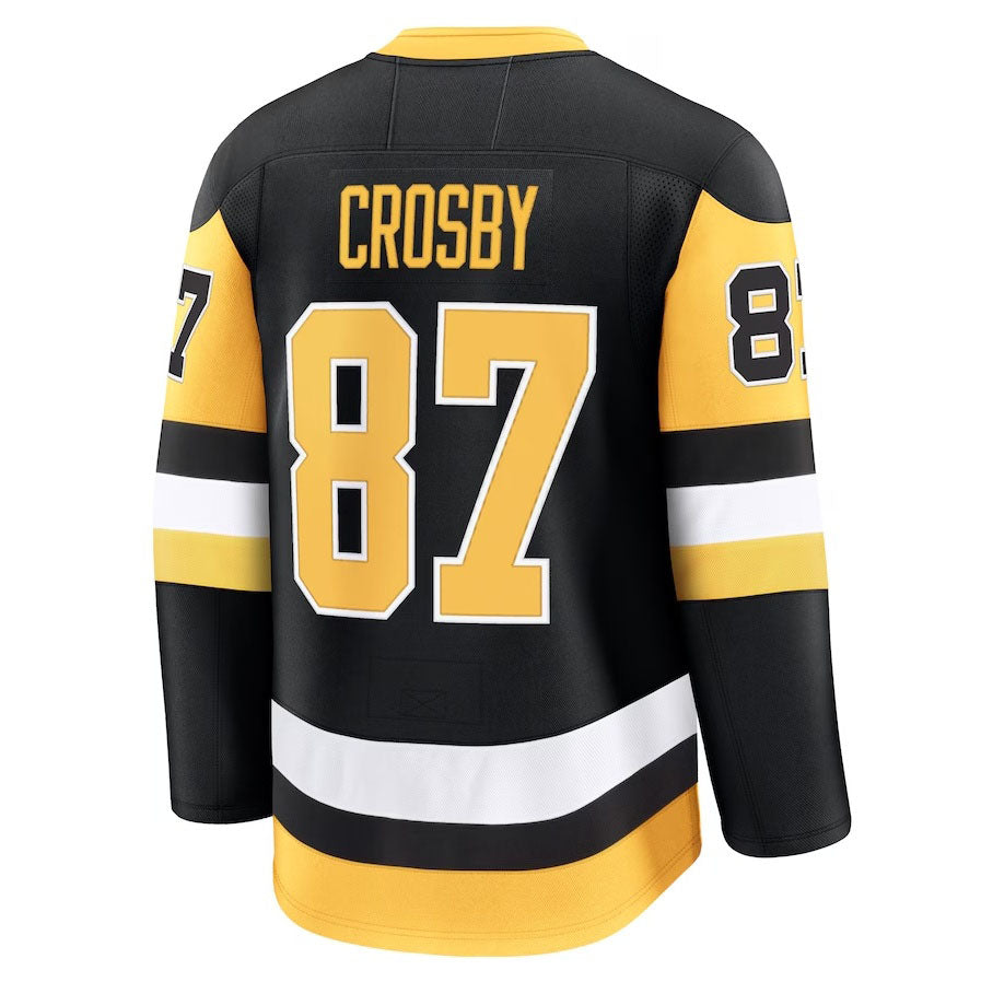 Custom #87 Black PIT Hockey Shirt Top