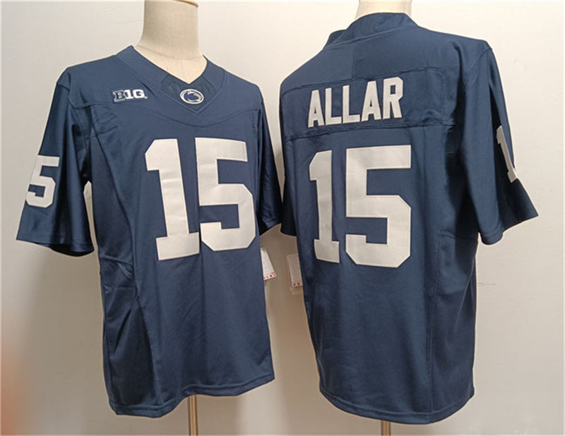 Custom #15 Navy College Shirt Top