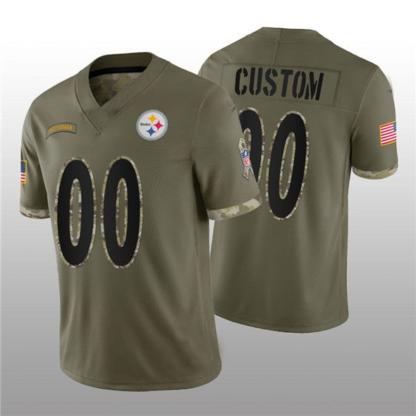 Custom Olive 2022 PIT Football Shirt Top