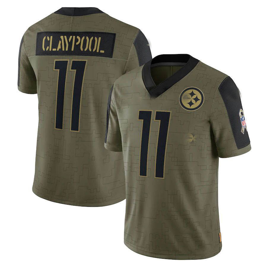 Custom #11 Olive 2021 PIT Football Shirt Top