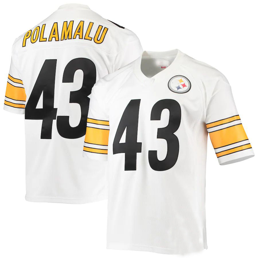 Custom #43 White 2005 PIT Football Shirt Top