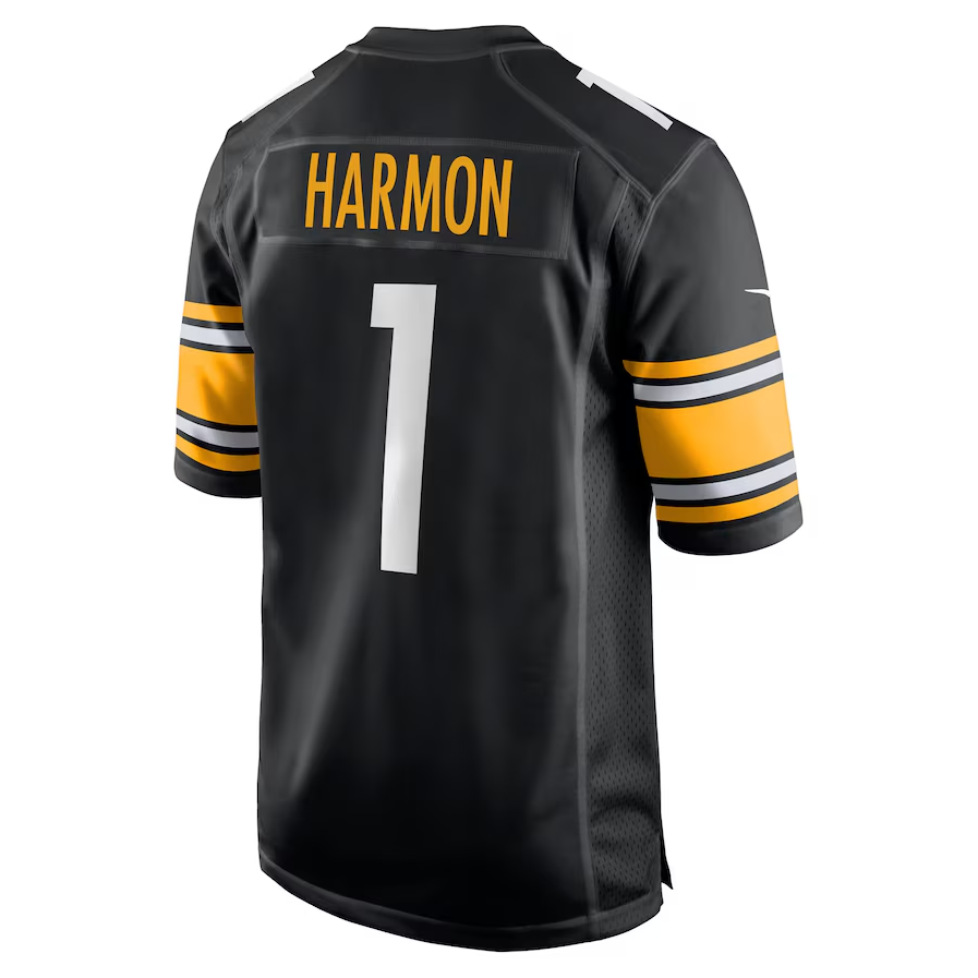 Custom #1 Black 2025 PIT Football Shirt Top
