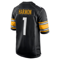Custom #1 Black 2025 PIT Football Shirt Top