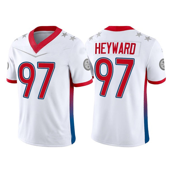 Custom #97 White 2022 PIT Football Shirt Top