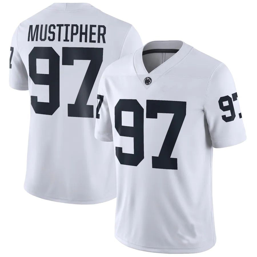 Custom #97 White DET Football Shirt Top