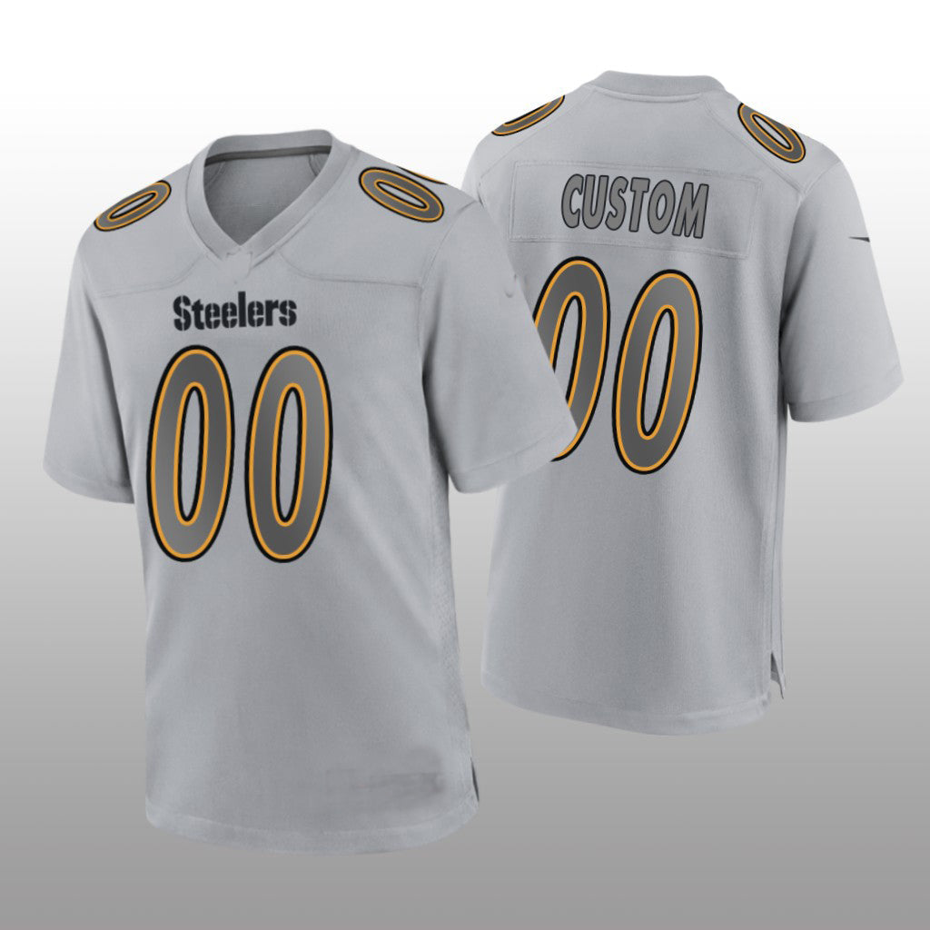 Custom Gray PIT Football Shirt Top