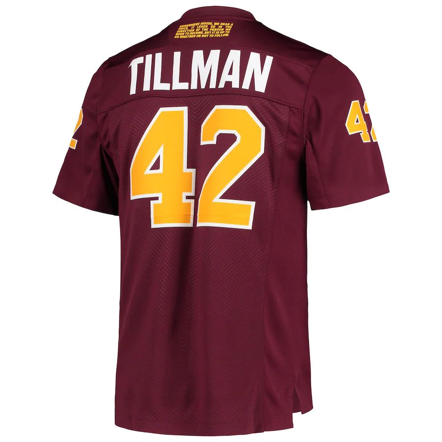 Custom #42 Maroon Football Shirt Top