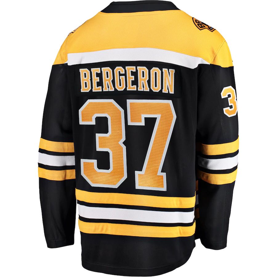 Custom #37 Black BOS Hockey Shirt Top