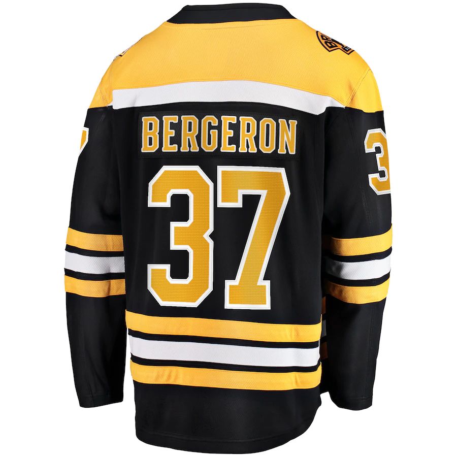 Custom #37 Black BOS Hockey Shirt Top