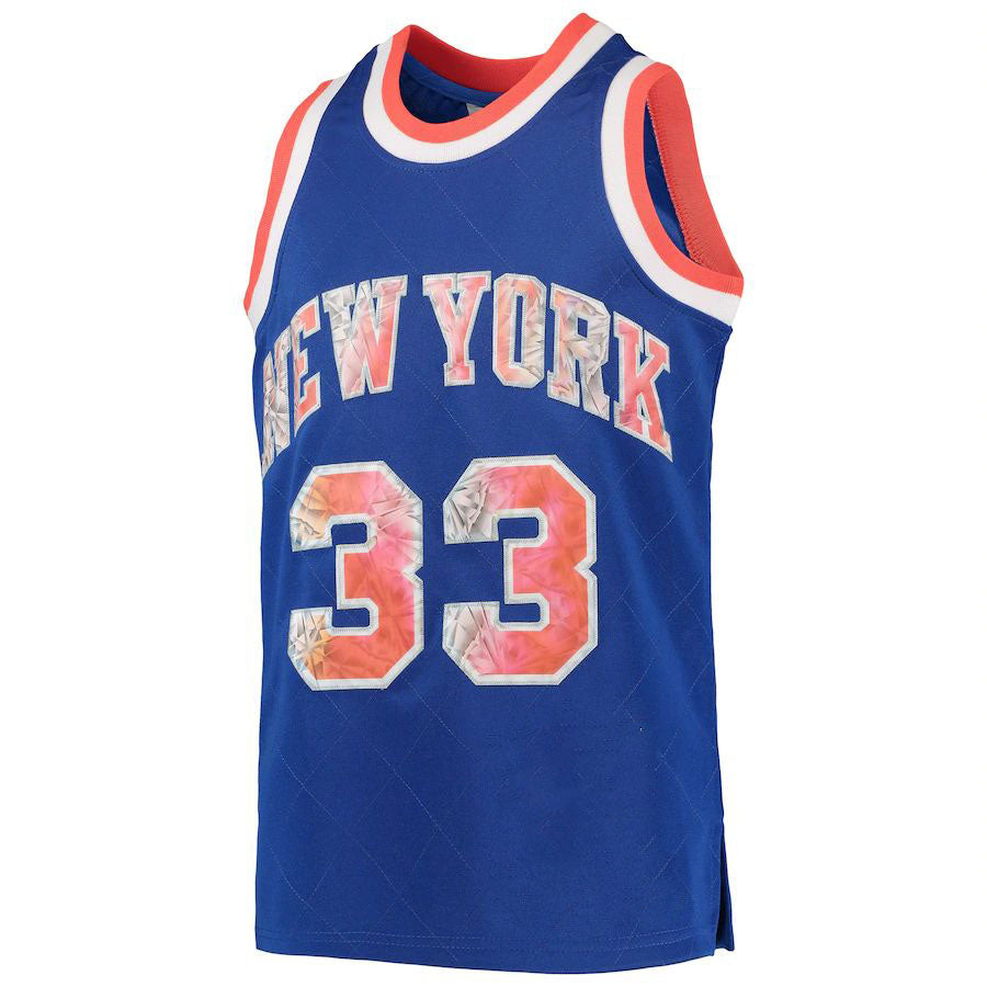 Custom #33 Blue NYK Basketball Shirt Top